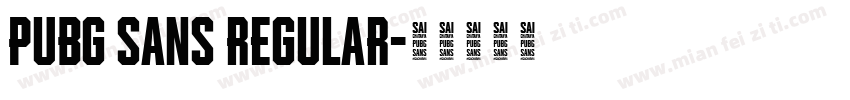 Pubg Sans Regular字体转换